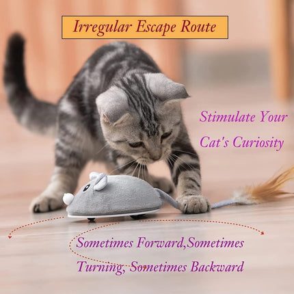Smart Robotic Mouse Cat Toy – Interactive Teaser Automatic Moving Rechargeable