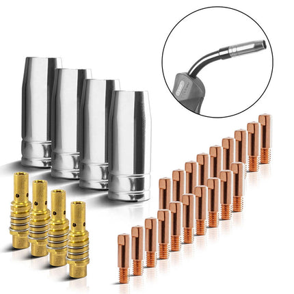 28PCS MIG Welding Torch Accessories & Consumables Replacement Set