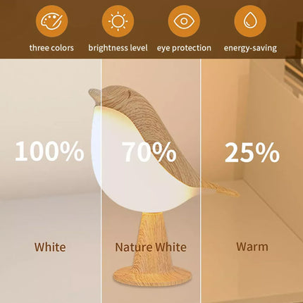 2 in 1 Bird Diffuser Lamp, USB Touch Sensor Bedside Desk Light