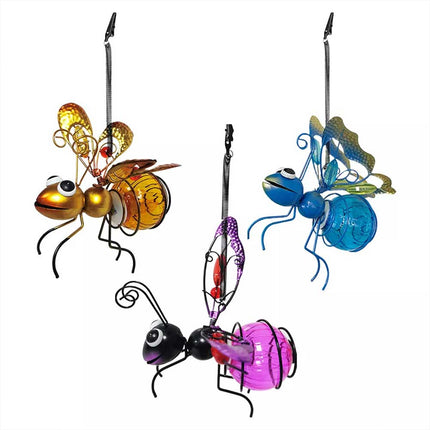 Solar Bee Light Hanging Waterproof Outdoor Tree Ornament Garden Decor