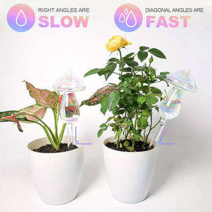 4Pcs Self-Watering Spikes & Globes for Plants, Flower Waterers