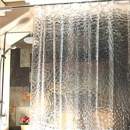 Waterproof EVA Bath Curtain 180x200cm, Mildew Resistant Shower Curtain
