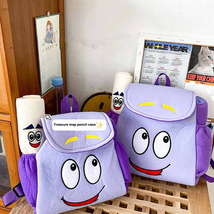 Dora the Explorer Backpack Purple Rescue Bag with Map Gift
