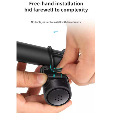 MTB 140dB Electric Bicycle Bell USB Chargeable Horn 4 Mode Anti-theft Alarm