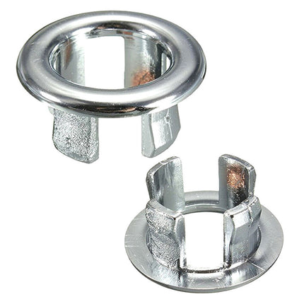 10x Bathroom Basin Sink Overflow Cover Trim Replacement Chrome Plastic