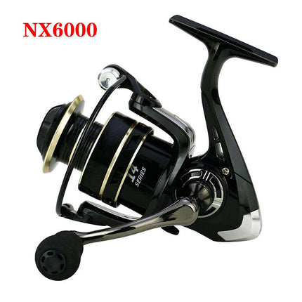 Fishing Spinning Reel 2000-7000, 10kg Max Drag, High Speed Metal Spool