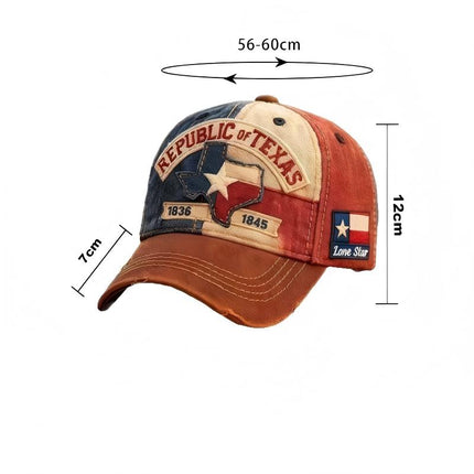 Unisex Texas Republic Baseball Cap 1836-1845 Lone Star Legacy Hat