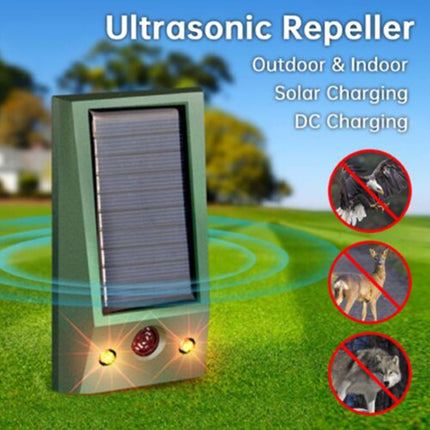 Solar Ultrasonic Animal Repeller IP66 Cat Dog Fox Pest Scarer Deterrent