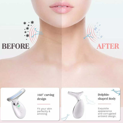 LED Neck Face Lifting Massager Skin Tighten Anti-Wrinkle Double Chin