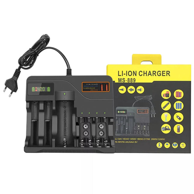 LCD Smart Battery Charger for AAA AA 9V Ni-MH Ni-CD Rechargeable