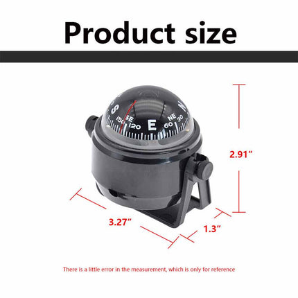 Marine Compass with Mount for Boat Ship Vehicle Outdoor Car Navigation Tool