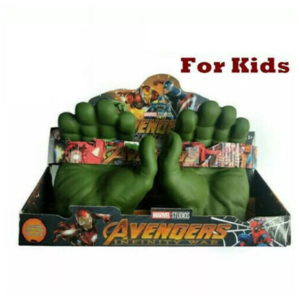 Green Monster Smash Hands Pair Cosplay Soft Gloves Party Toy