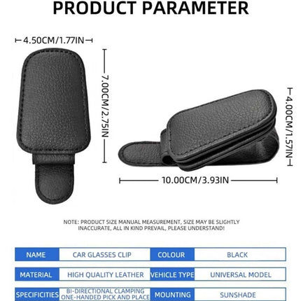 Universal Car Sunglasses Holder Clip, Sun Visor Glasses Organizer
