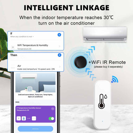 Smart Temperature Humidity Sensor Tuya WiFi Zigbee Thermometer Hygrometer