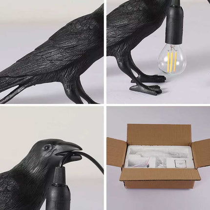 Lucky Bird Resin Wall Lamp Table Lamp Night Light LED Bedside Decor