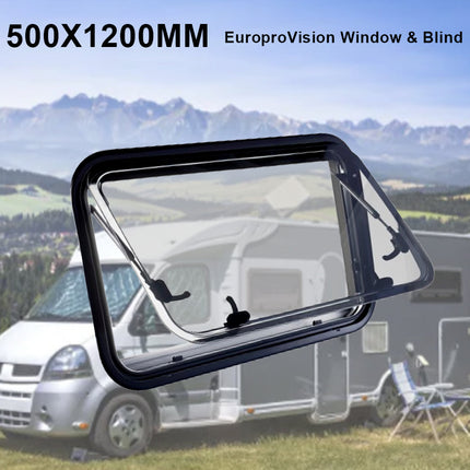 RV caravan 500*1200mm push out window locking handle with strut attachment
