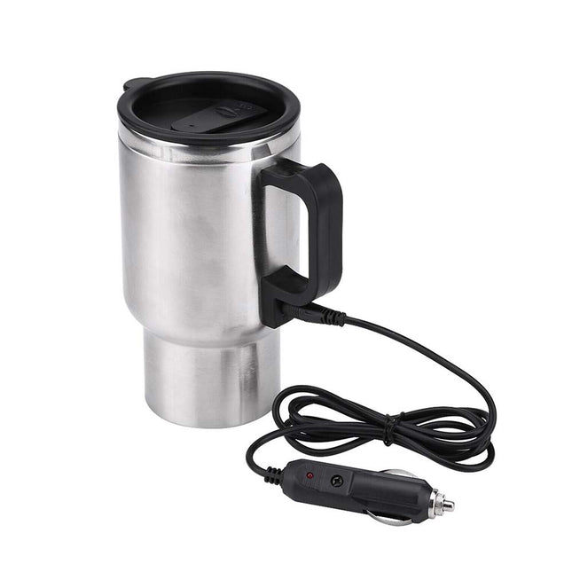 12V Car Heating Kettle Stainless Steel Electric Coffee Tea Mug Pot Bottle