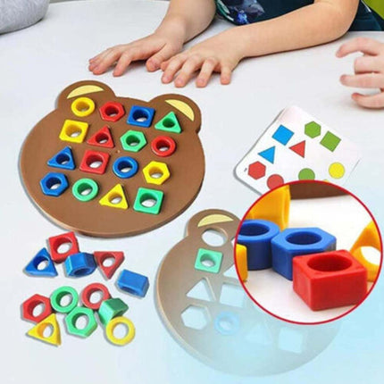 Shape Matching Board Game Color Sensory Educational Toy Quick Matching