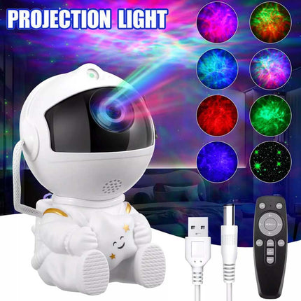 LED Astronaut & Star Projector Light, USB Starry Night Bedside Lamp