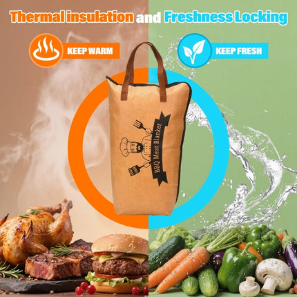 BBQ Blanket for Resting Meat Insulated Waterproof Reusable Thermal