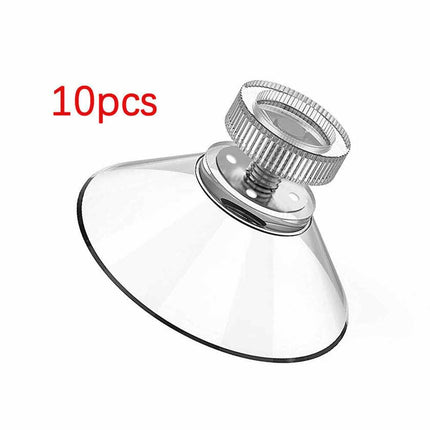 10PCS Strong Suction Cups M4 Screw Rod Knurled Hook Clear Glass Kitchen