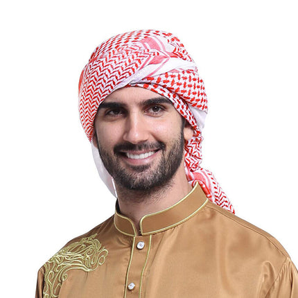 Men Arab Keffiyeh Shemagh Scarf Muslim Turban Palestine Headwrap