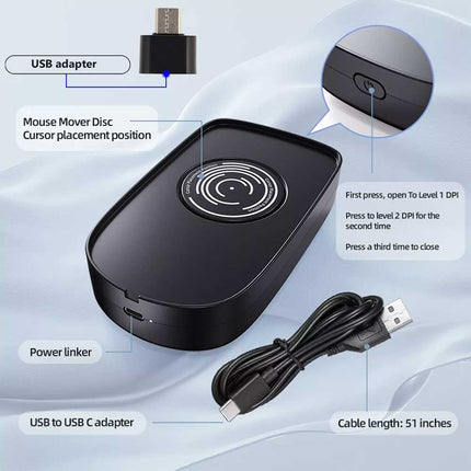 5V 1A USB Mouse Jiggler, Auto Movement Simulator Keeps PC Active