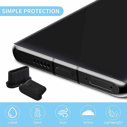 4 Pack USB C Dust Plug Silicone Charging Port Protector Cover Type C Phone