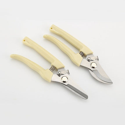 2-Piece Stainless Steel Garden Shears, Straight & Curved Blades