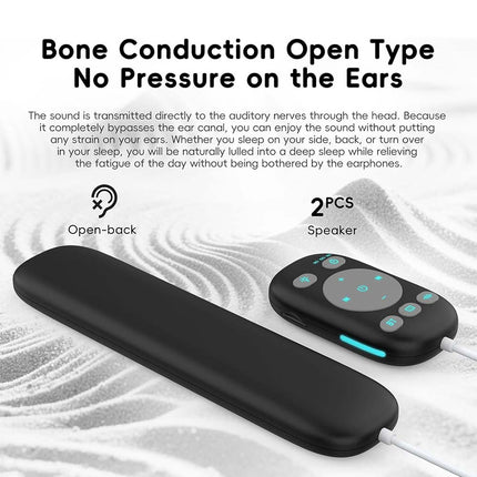 Bone Conduction Sleep Speaker with Timer, Remote & White Noise for Pillow