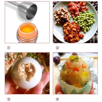 1X Stainless Steel Egg Shell Opener Cutter for Boiled Egg Topper