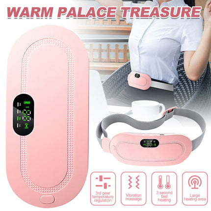 Electric Menstrual Cramp Relief Belt Heating Pad Massage Period Pain Therapy