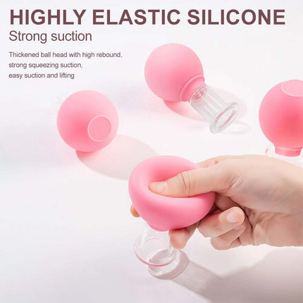 4PCS Facial Cupping Set, Glass Face Massage for Revitalizing Skin
