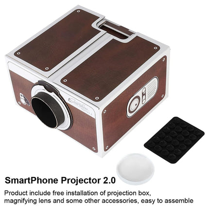 Portable DIY Mobile Phone Projector Amplifier for Home Cinema