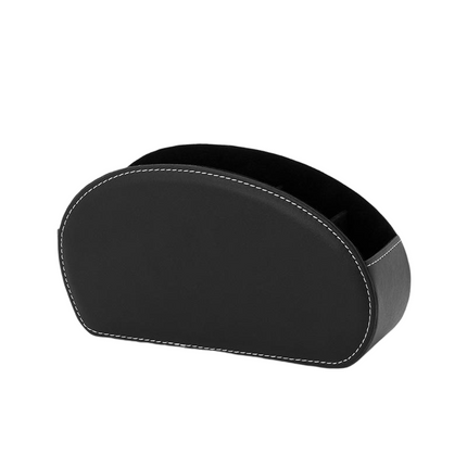 PU Leather Remote Control Holder Storage Box Phone TV Desk Organizer Home