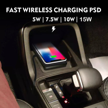 Wireless Car Charger Mat Non Slip Fast Charging Pad with 1M Cable Smartphone