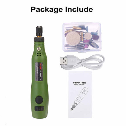 Mini Electric Rotary Tool Grinder Pen USB Cordless Engraving Drill Kit