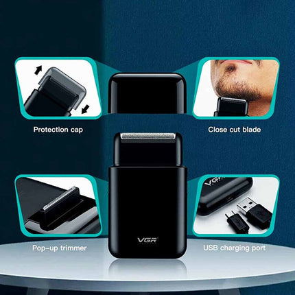 Men's Electric Shaver & Beard Trimmer, USB Rechargeable Portable
