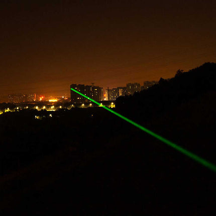 Red Aluminium Green Beam Laser Pointer USB Rechargeable 532nm