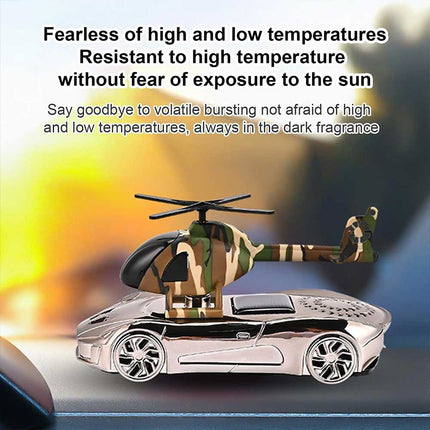 Car Air Freshener Solar Helicopter Rotating Hanging Ornament
