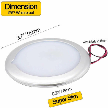 12V-24V LED Round Dimmer Spot Light, Touch Downlight for RV Caravan Boat