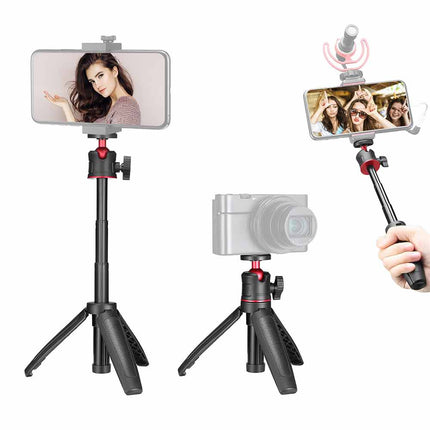 360° Mini Extendable Desktop 1/4 Tripod Photography Selfie Vlog Stand