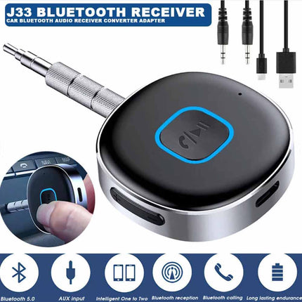 Bluetooth AUX Adapter Wireless Music Receiver for Car Headphone iPod
