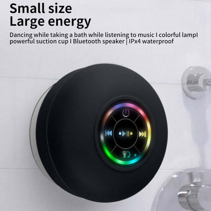 Portable Waterproof LED Bluetooth Speaker Wireless Shower Bathroom Subwoofer