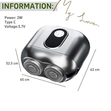 Portable Rotary Shaver Cordless Wet Dry High Speed Beard Trimmer Travel