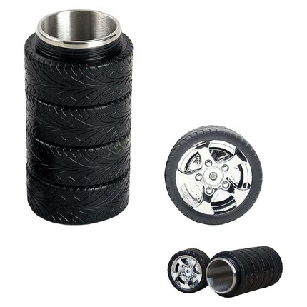 Tire Shape Stainless Steel Interior Mug 11oz 300ml Durable Coffee Tea Cup