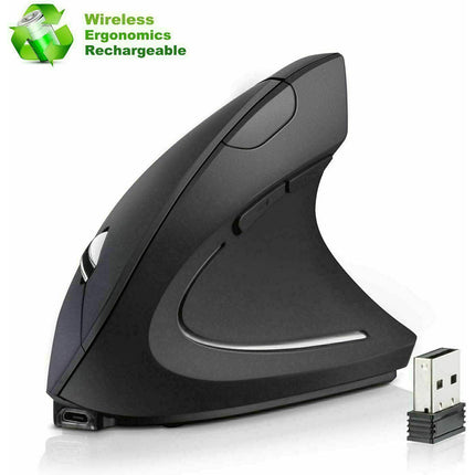Rechargeable Vertical 1600DPI 2.4GHz Wireless Mouse Right Hand