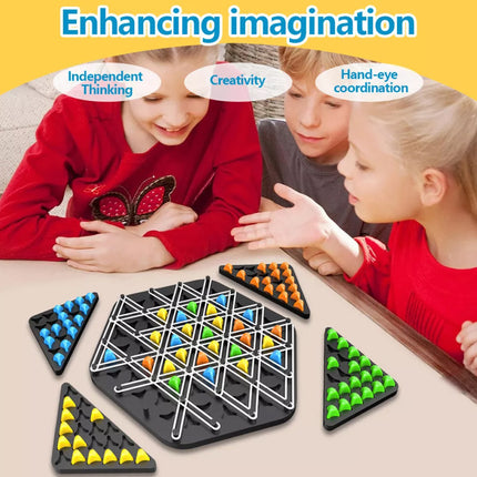 Triggle Chain Triangle Chess Game Rubber Band Board Game for Adults