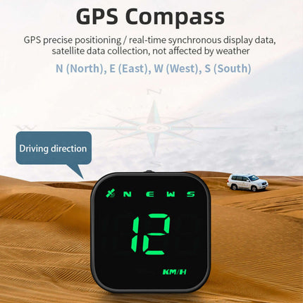 Car Digital GPS Speedometer HUD Display with MPH and KMH Universal