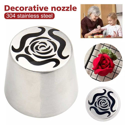 XL Stainless Steel Russian Rosebuds Icing Tip – Pastry Piping Nozzle DIY